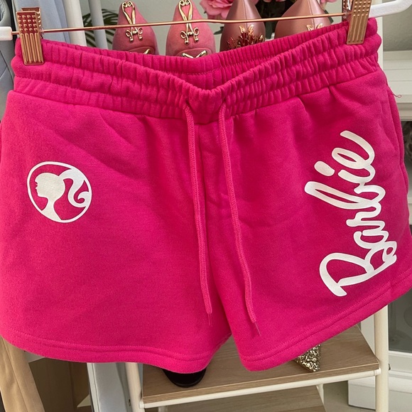 NWT Hot Pink Barbie Logo Shorts - Picture 4 of 10